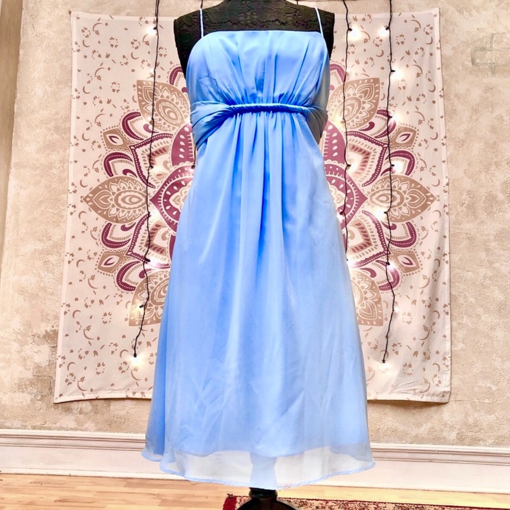Alfred Angelo Dress Strappy Straight Neck Midi